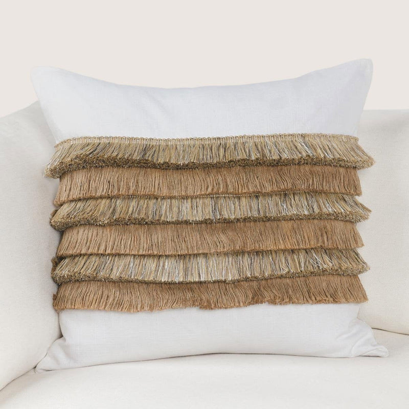 Safi - 22" x 22" Pillow - Ivory / Natural