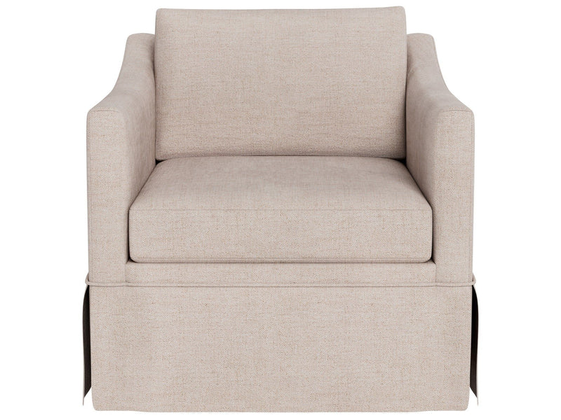 Asher - Skirted Swivel Chair, Special Order - Beige