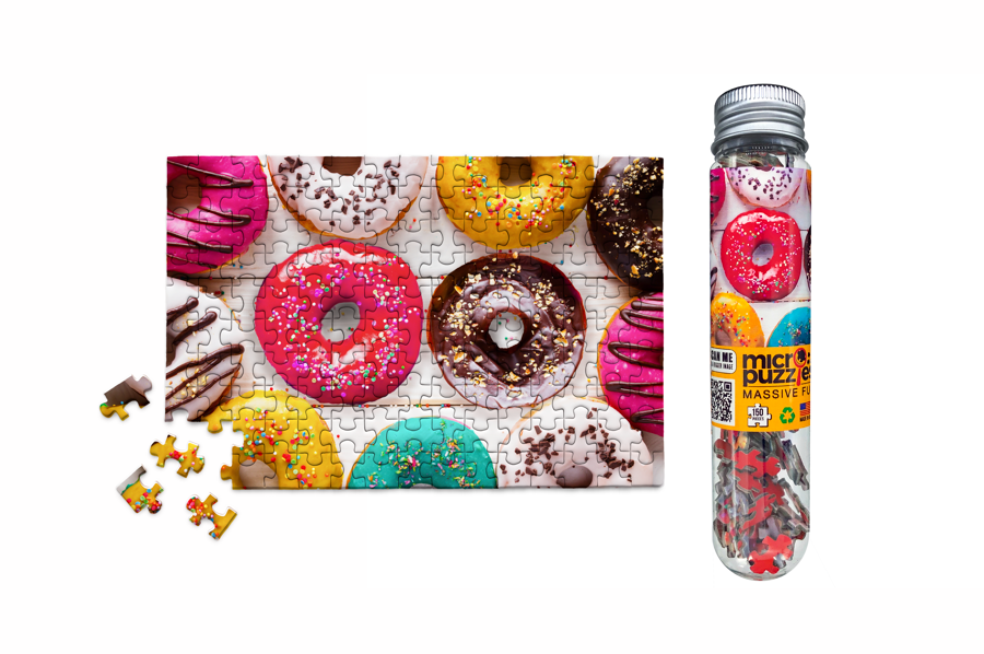 Donuts Mini Jigsaw Puzzle for Food Lovers diet coffee treat