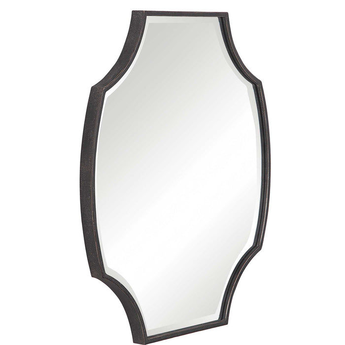 Ulalia - Scalloped Mirror - Black