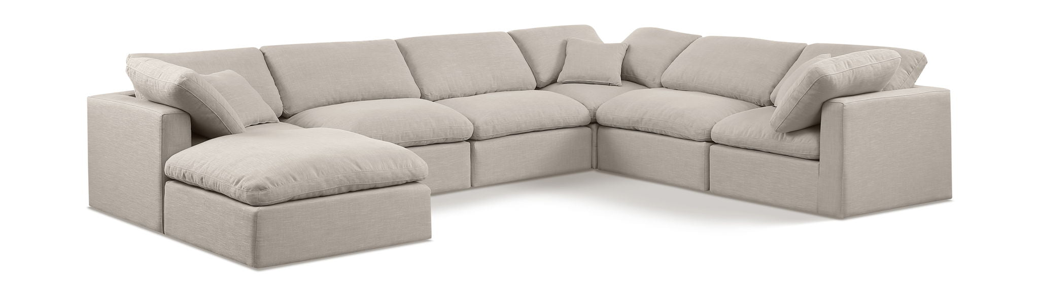 Indulge - Linen 7 Piece Modular Sectional