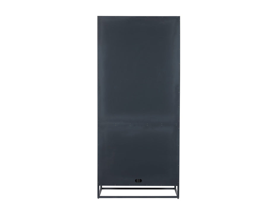 Getaway - Santorini Tall Metal Kitchen Cabinet - Black