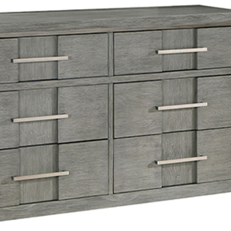 6 Drawer Dresser - Gray - Wood
