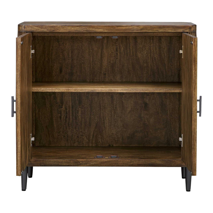 Pinstripe - 2 Door Cabinet - Dark Brown