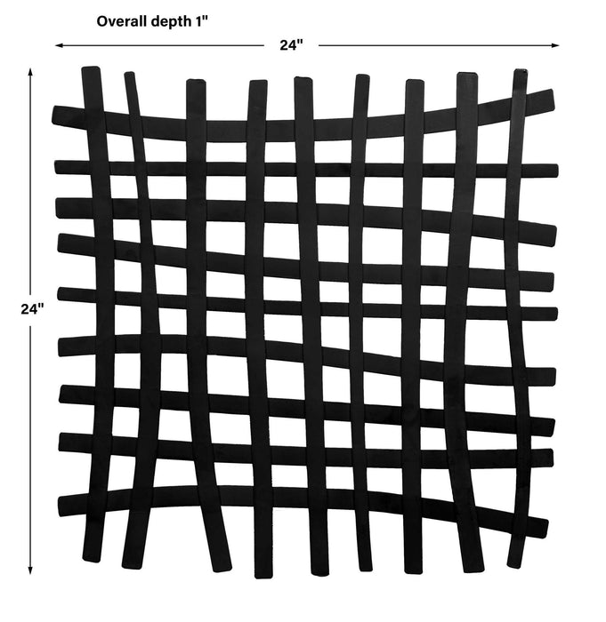 Gridlines - Iron Wall Decor - Black