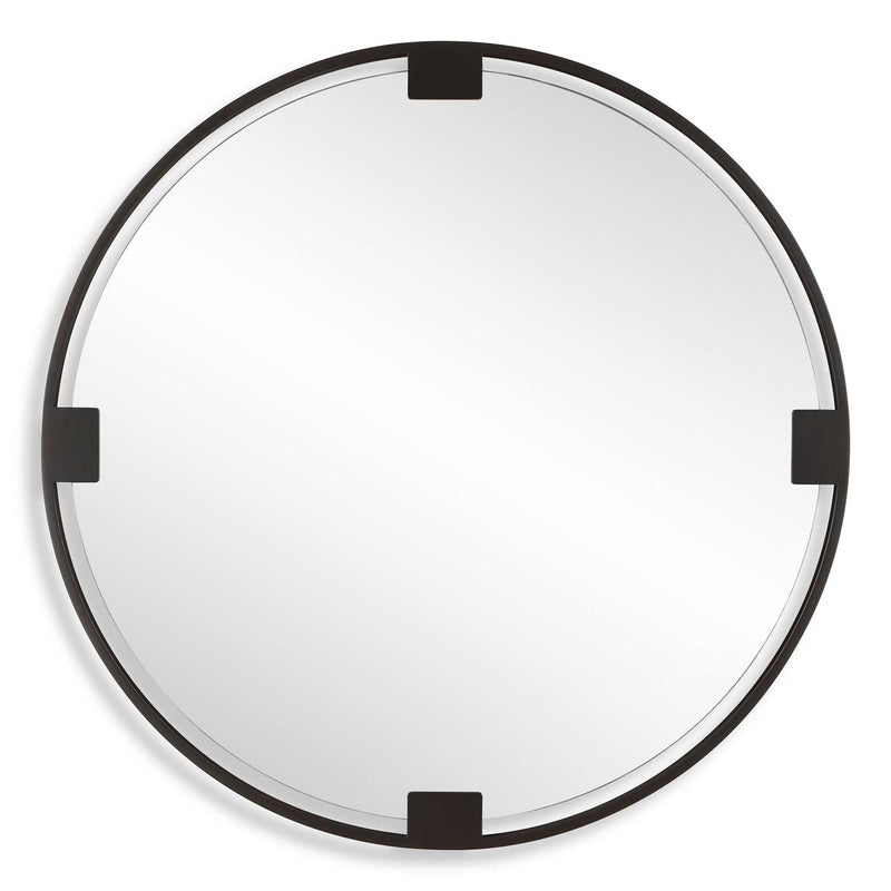 Cornelia - Black Round Mirror