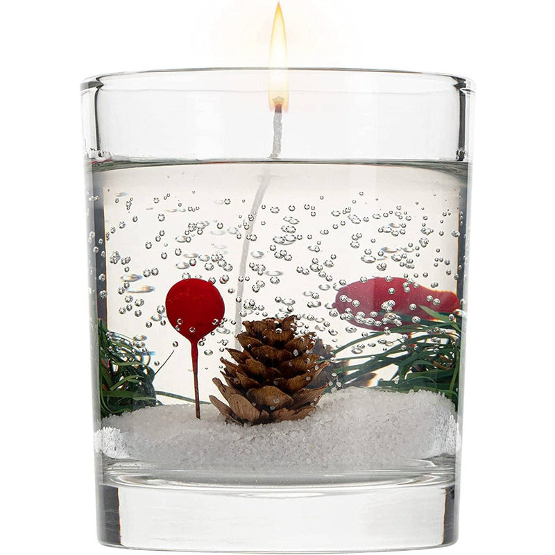 Gute Round Holiday Candle - Fir 3.6" H - 200 Hour Burn Time