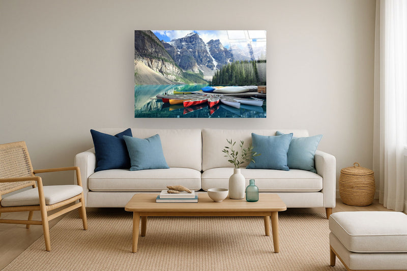 "Tranquil Reflections" Tempered Glass - Blue / Green / Red