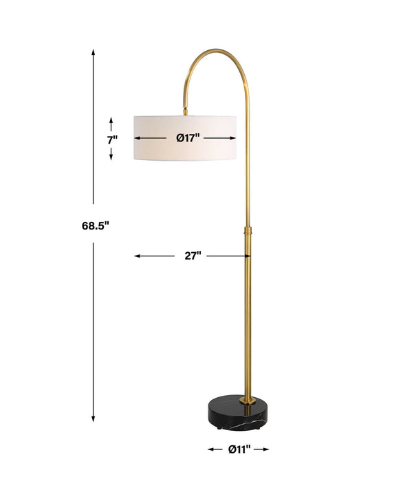 Huxford - Brass Arch Floor Lamp