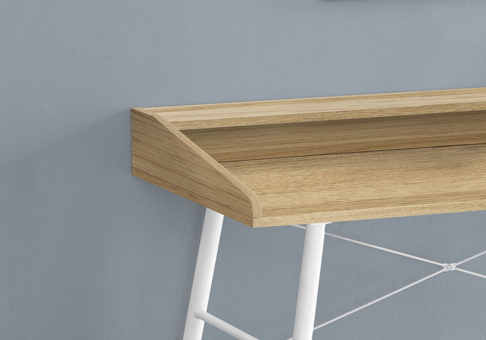 Computer Desk For Home Office, Laptop, Storage Shelves, Contemporary Versatile Placement - Natural