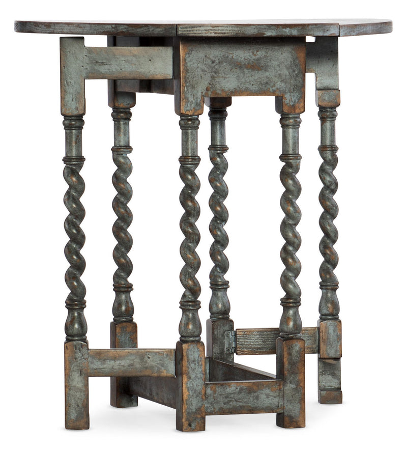 La Grange - Prause Gate Leg Round Table - Light Blue