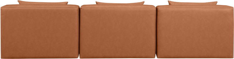 Cube - Modular 3 Piece Armless Sofa - Cognac