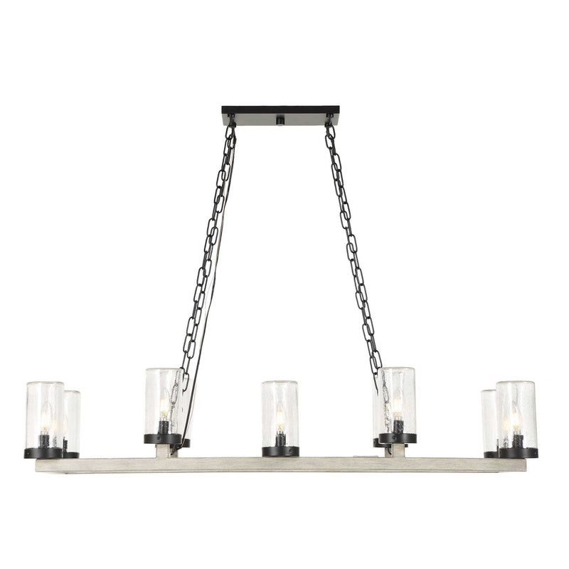 Edgecomb - 10 Light Indoor-Outdoor Chandelier - Black / Gray