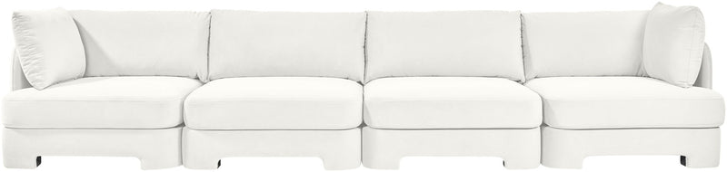 Hammond - Velvet Performance Fabric Upholstered 4 Piece Sofa