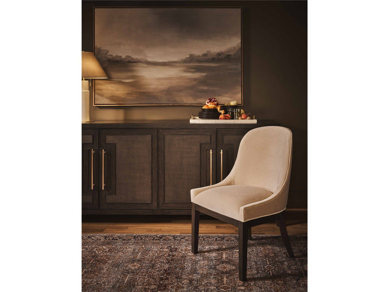 Fenwick - Upholstered Arm Chair - Beige / Dark Brown