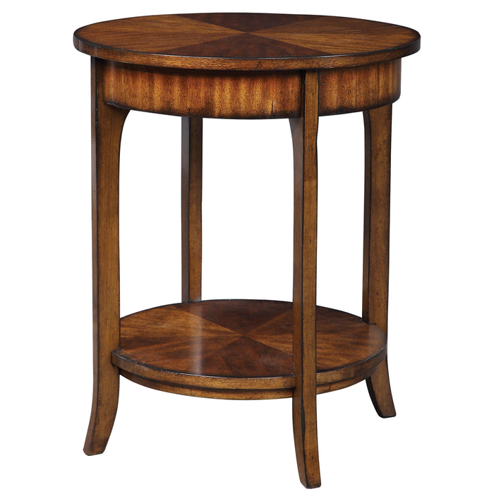 Carmel - Round Lamp Table - Dark Brown