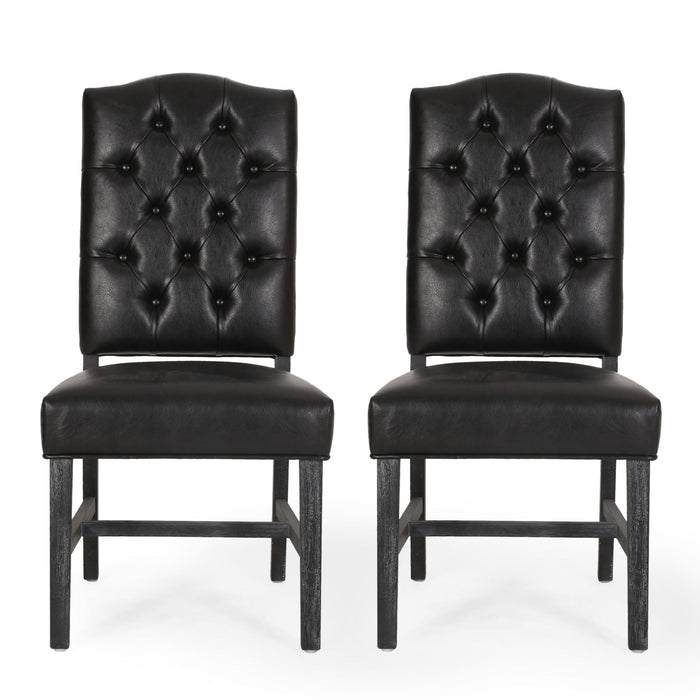 Elegant Dining Chair With Button Tufted Design