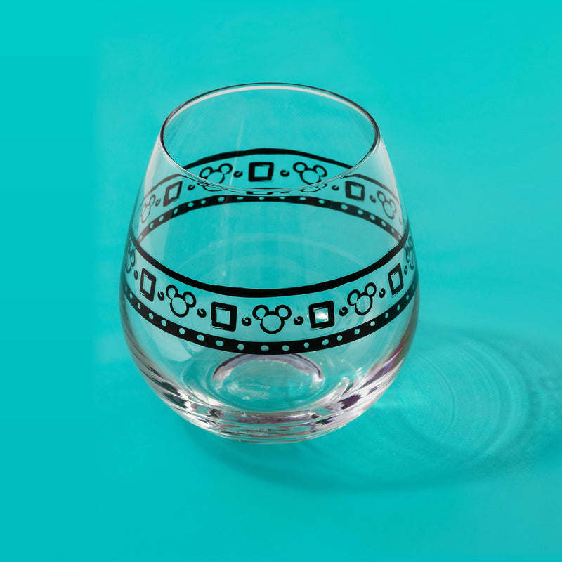 Disney Geo Picnic Mickey Mouse Stemless Wine Glasses | Set of 4