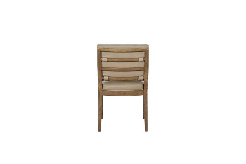 Elure - Leather Soft Back Chair (Set of 2) - Latte