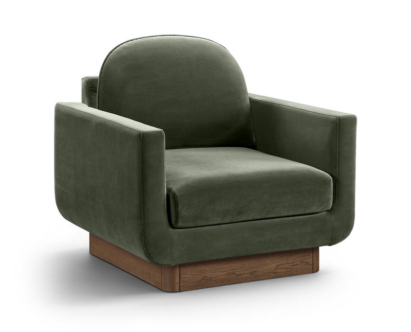 Diviento - Velvet Performance Fabric Upholstered Accent Chair