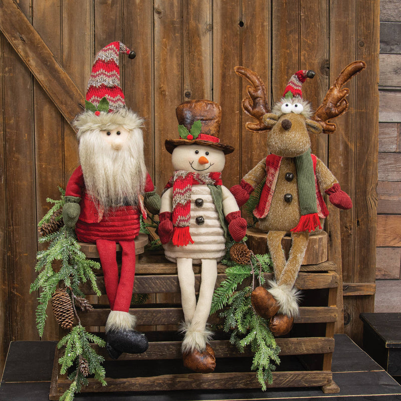 Dangle Leg Santa/Snowman/Reindeer 3 Asstd.