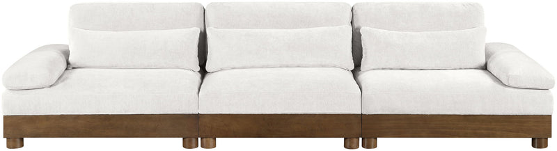Turin - Chenille Fabric Upholstered Modular Sectional - Cream