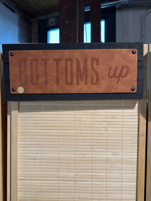 Leather/Wood Bar Sign
