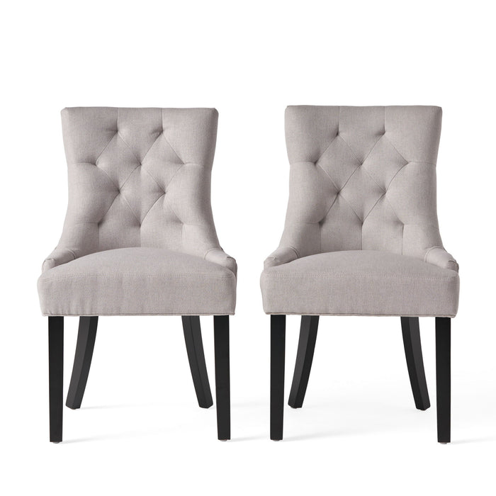 Contemporary Cheney Dining Chair Set With Tufted Design