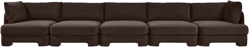 Hammond - Velvet Performance Fabric Upholstered 5 Piece Sofa
