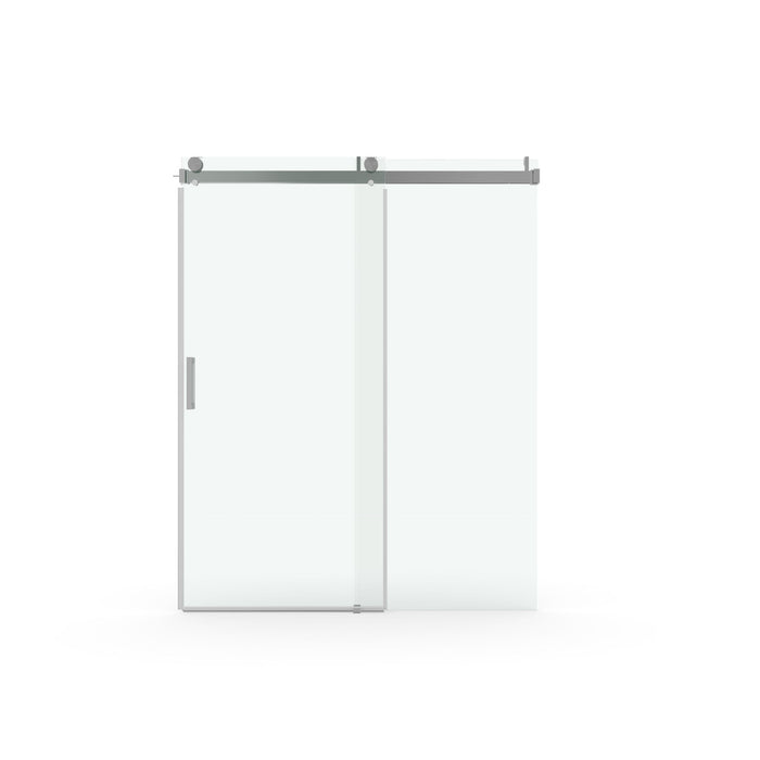Frameless Soft-Closing Shower Door, 1/4" (6 Mm) Tempered Glass Single Sliding With Explosion Proof Coating