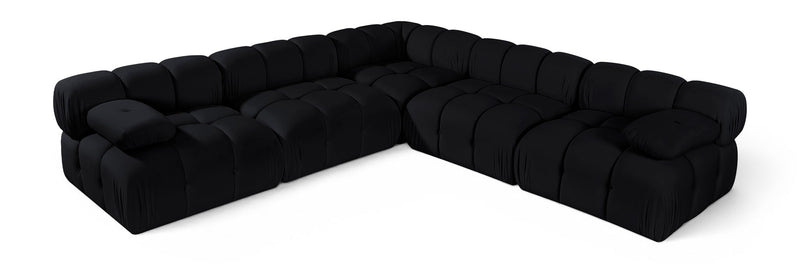 Orin - Velvet Fabric 5 Piece Modular Sectional