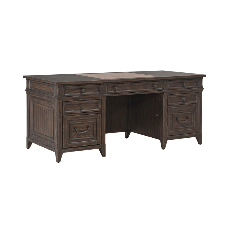 Paradise Valley - Executive Desk - Saddle Brown