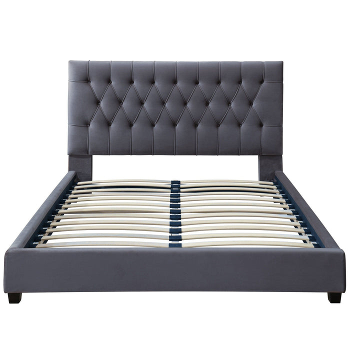 Donald - Mid-Century Modern Upholstered Platform Bed