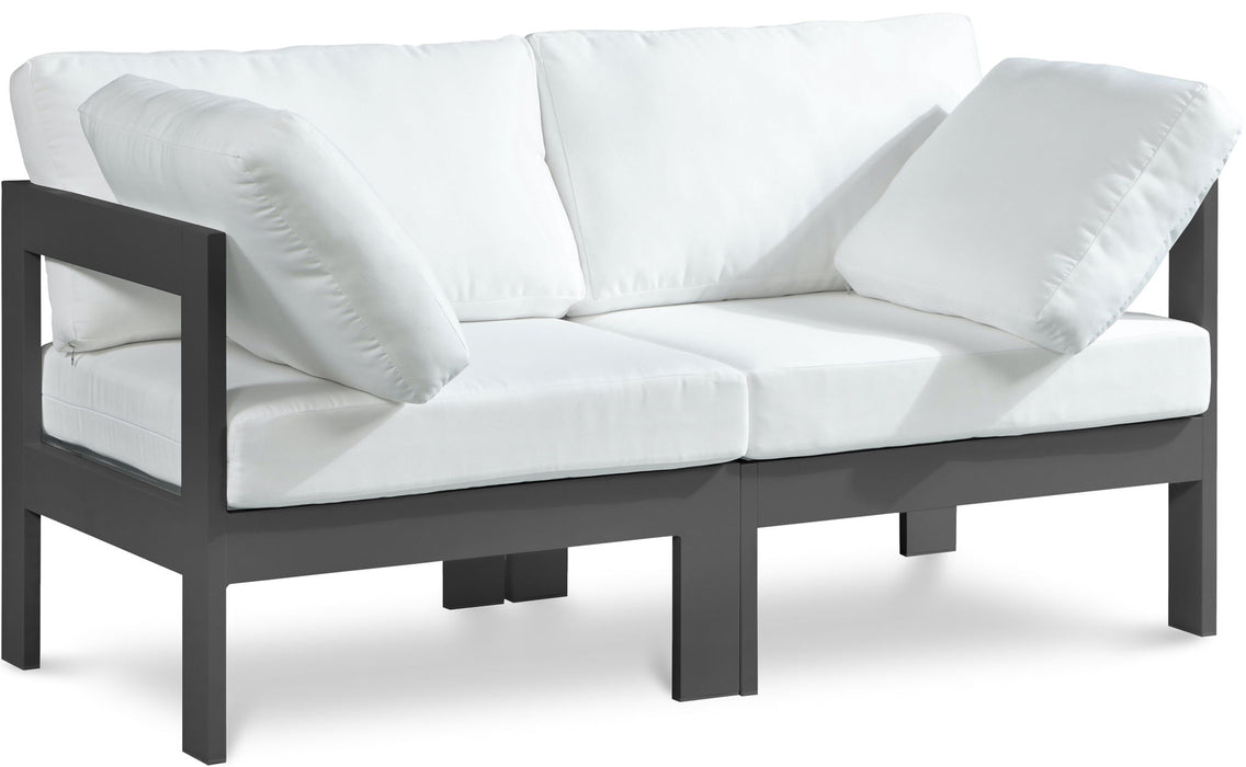 Nizuc - Outdoor Patio 2 Seat Modular Sofa With Gray Frame
