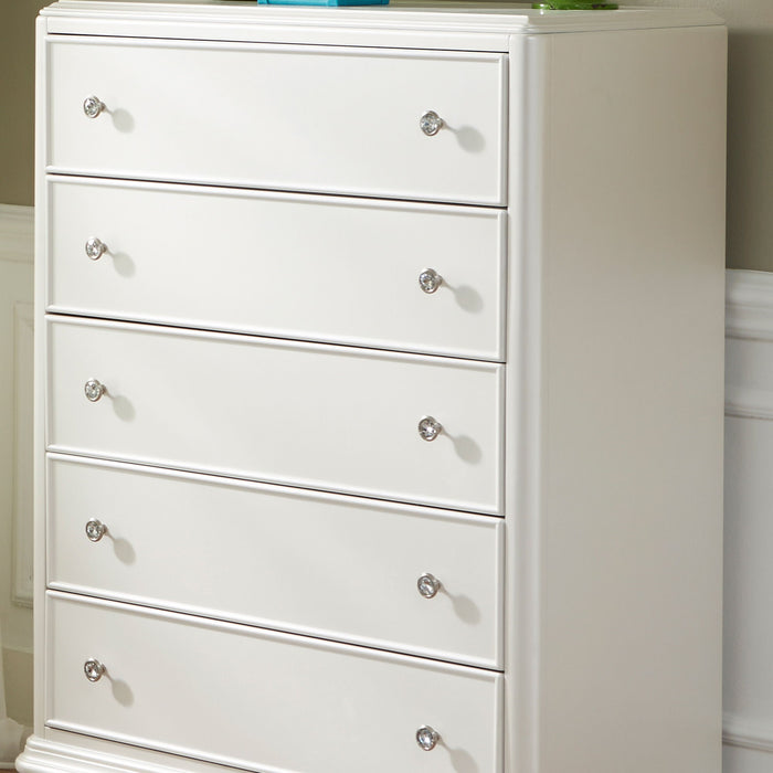 Stardust - 5 Drawer Chest - White