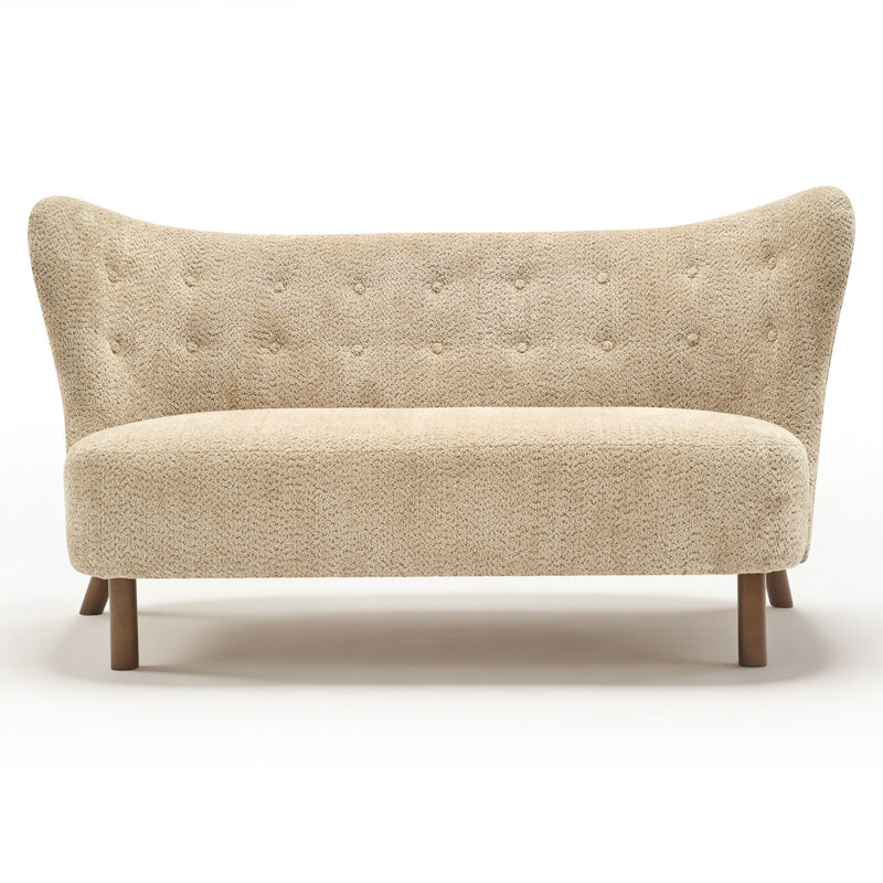 Nordic Chair Laid Back Loveseats With Curved Backres, No Armrests