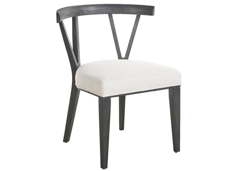 Dwell - Basalt Side Chair - Dark Gray / White