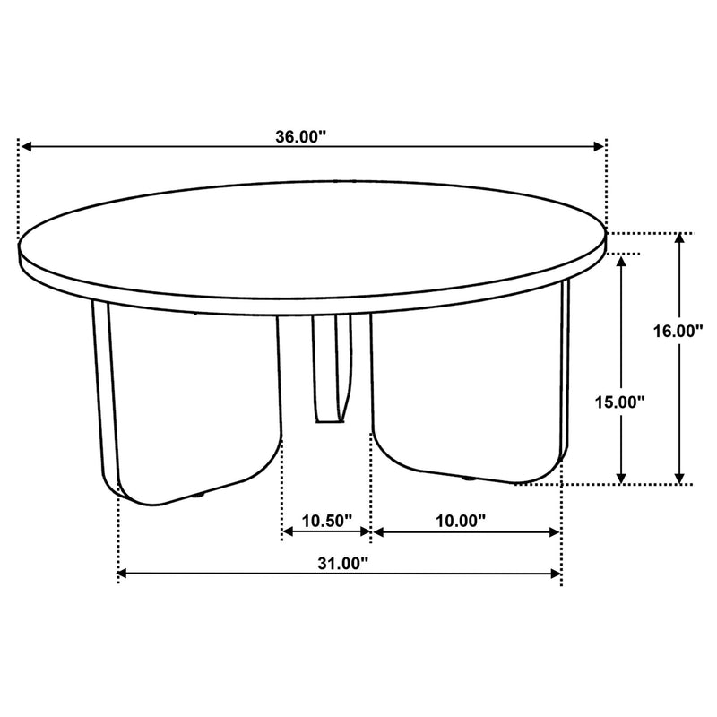 Columbo - 3 Piece Coffee And End Table Set With Round Tops - Brown