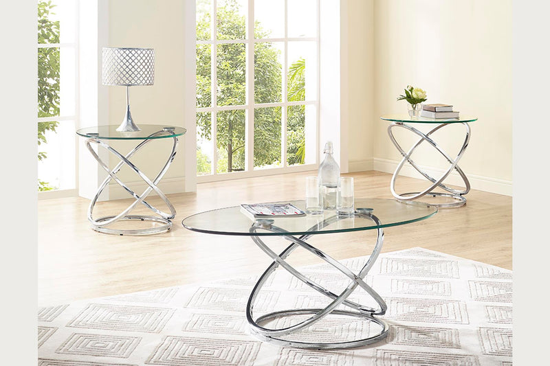 Atomic - Cocktail Table - Chrome / Glass
