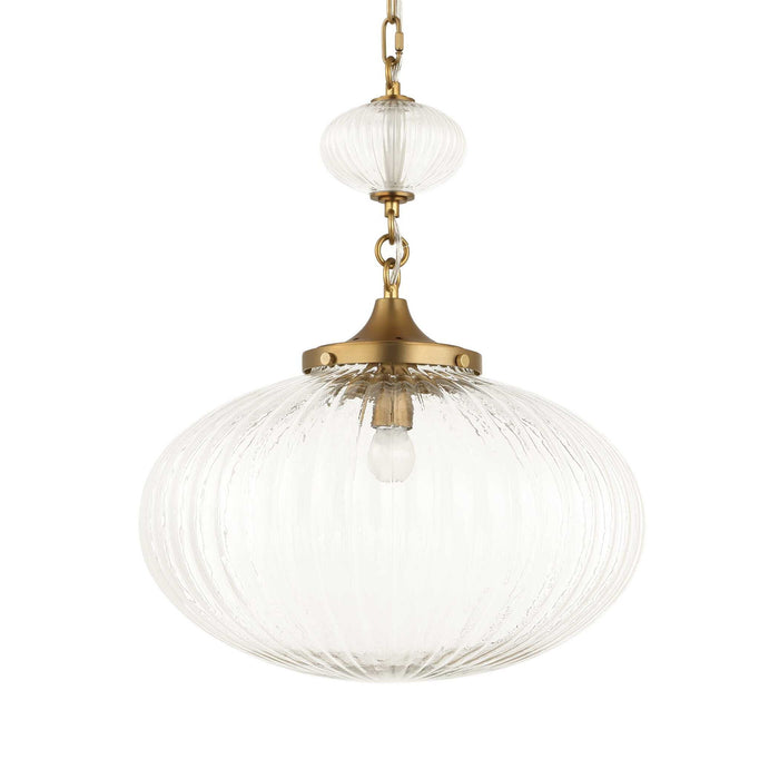 Bellaire - 1 Light Glass Shade Pendant - Gold