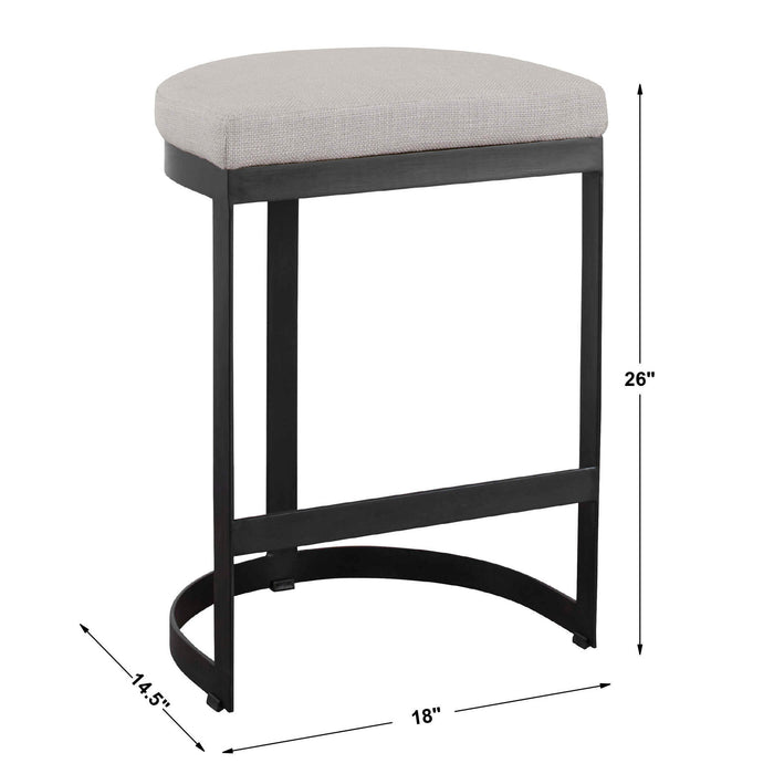 Ivanna - Iron Counter Stool - Black