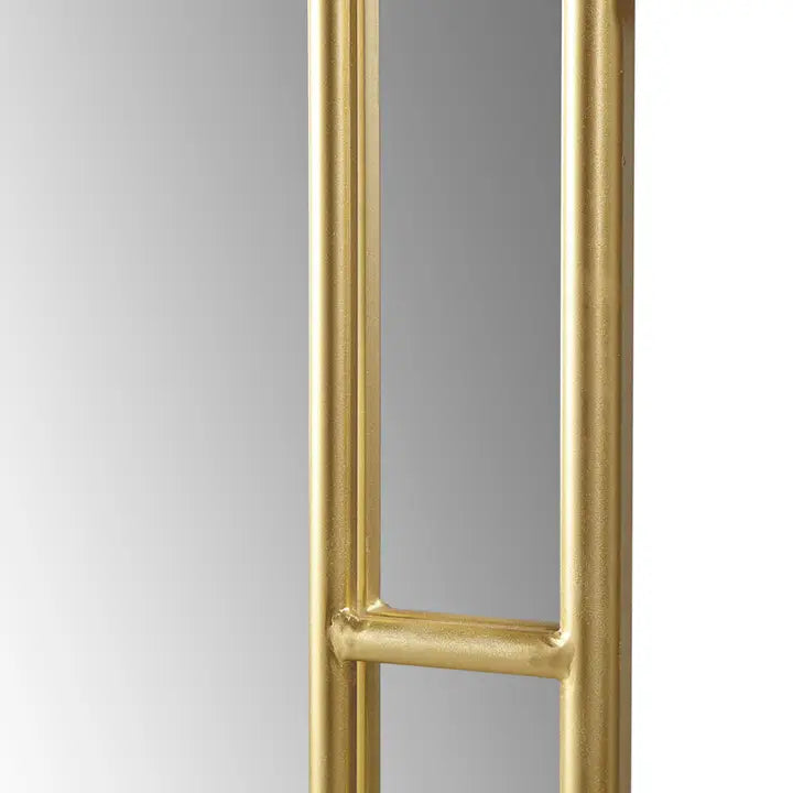 Gold Arched Wall Mirror Iron Frame | 24"Wx35.5"H
