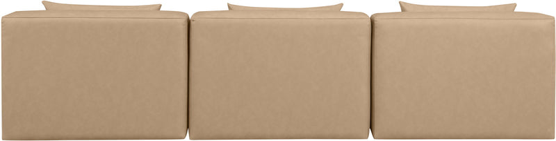 Cube - Modular 3 Piece Armless Sofa - Tan