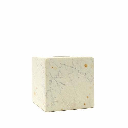 Cube Soapstone Candle Holder Set of 2