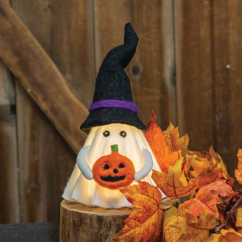 Felted Witch Ghost w/ LED Light