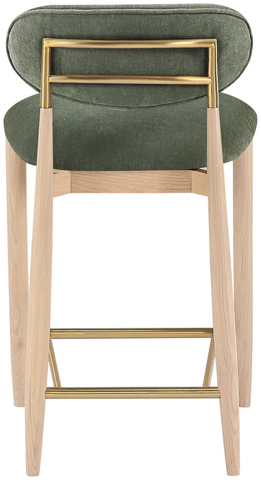 Riccio - Fabric Stool - Natural Frame