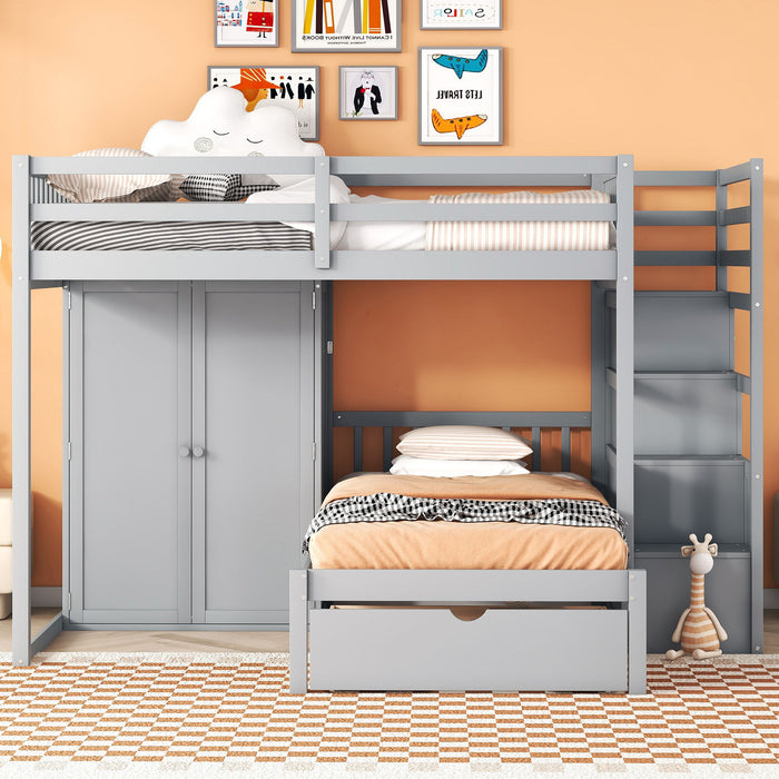 Bunk Bed With Wardrobe, Drawers