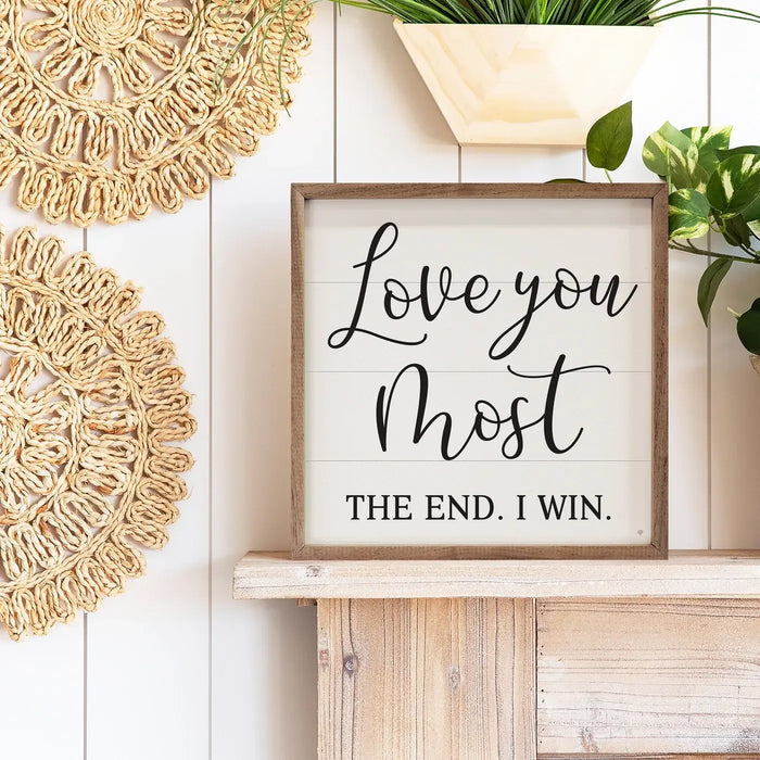 Love You Most Square White