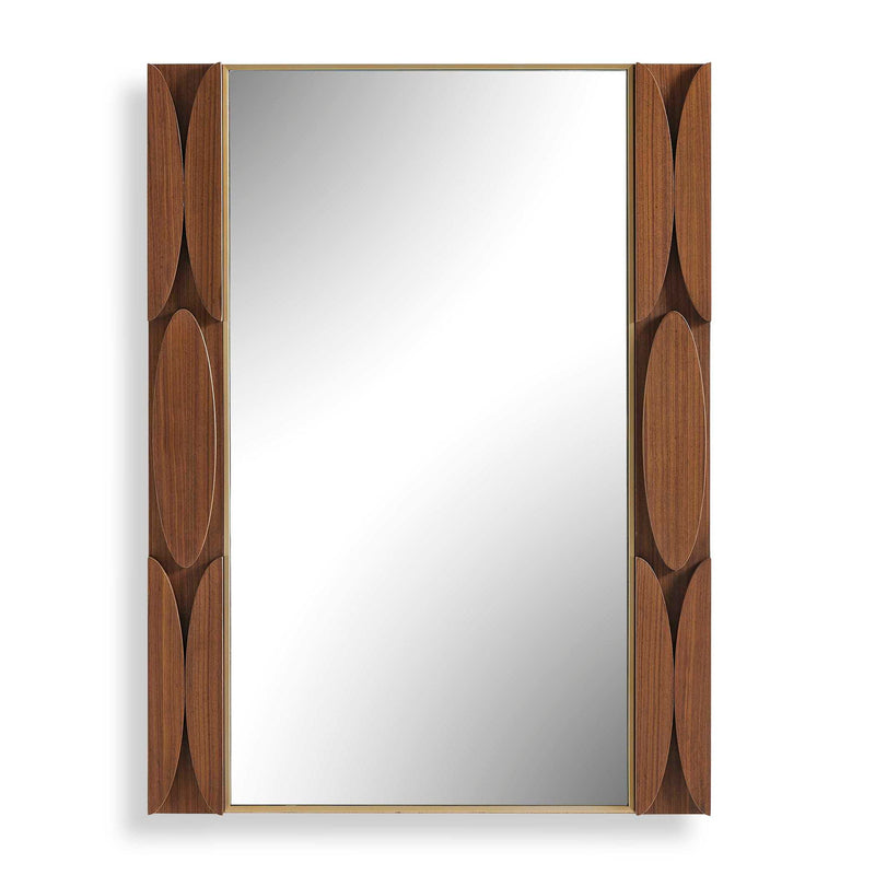 Macario - Mid-Century Wood Mirror - Woodtone