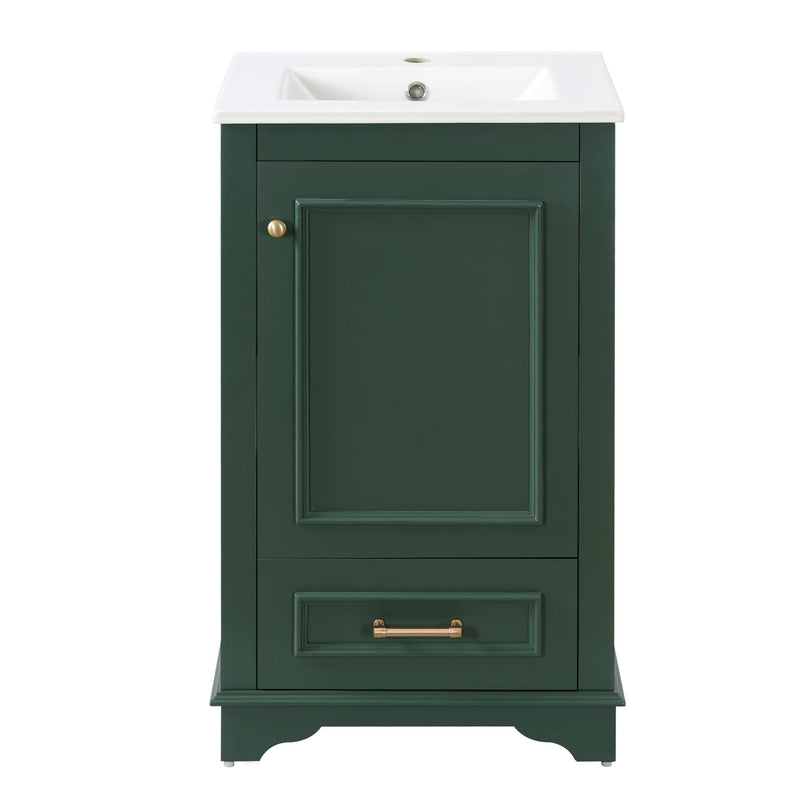 20" Bathroom Vanity With Sink, 1 Drawer, Freestanding Single Set